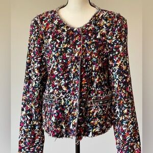 1. State Jacket zippered and snaps colorful work career business modest size XL